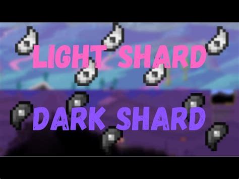 This is a comprehensive list of all items that are exclusively crafting materials, i. . How to get light shards in terraria